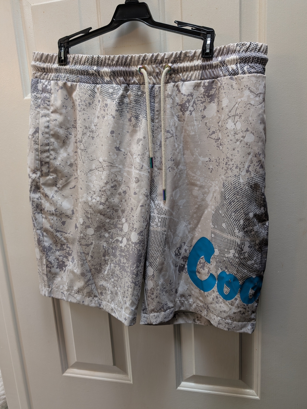 Cookies SF Men’s Swim Trunks XL Grey Paint Splatter Mesh Shorts